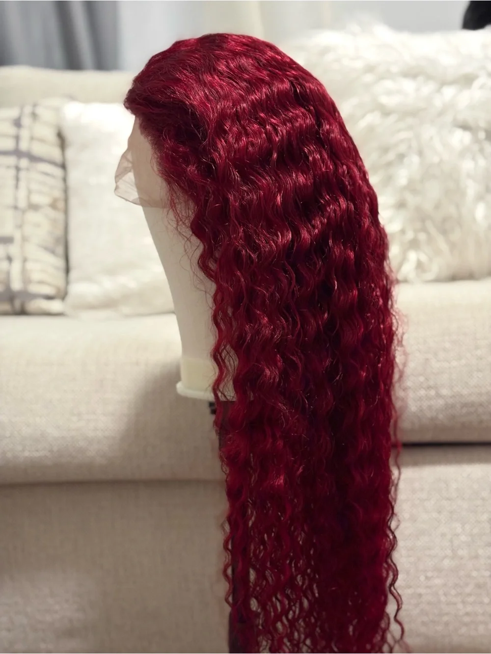 30 inch Deep Burgundy 99j Wave Lace Front Wig